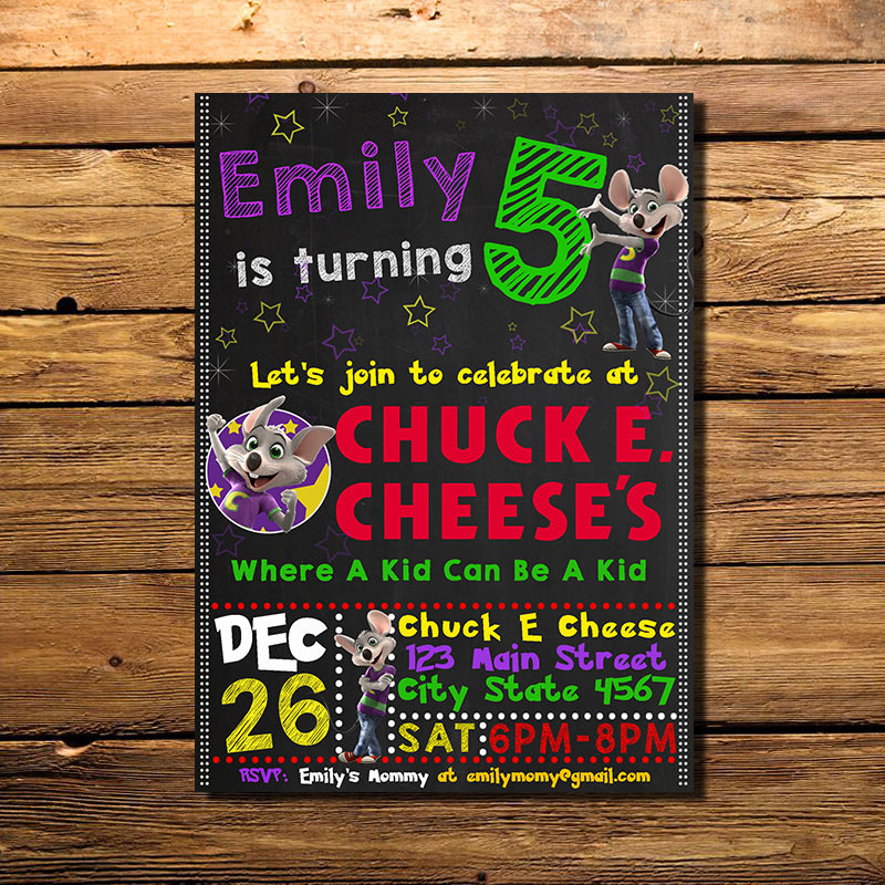 Best ideas about E Birthday Invitations
. Save or Pin Chuck E Cheese Birthday Invitation Chuck E Cheese Invitation Now.