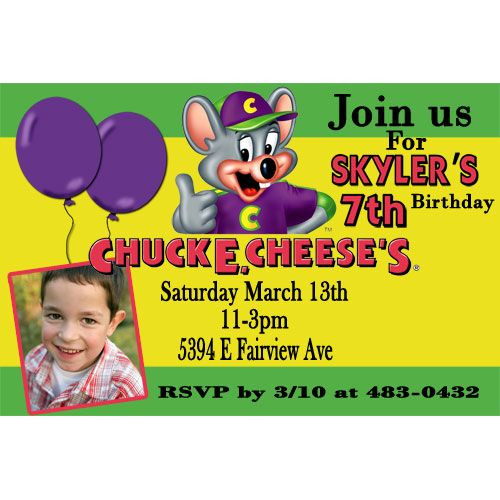 Best ideas about E Birthday Invitations
. Save or Pin Chuck E Cheese Birthday Invitation Green Now.