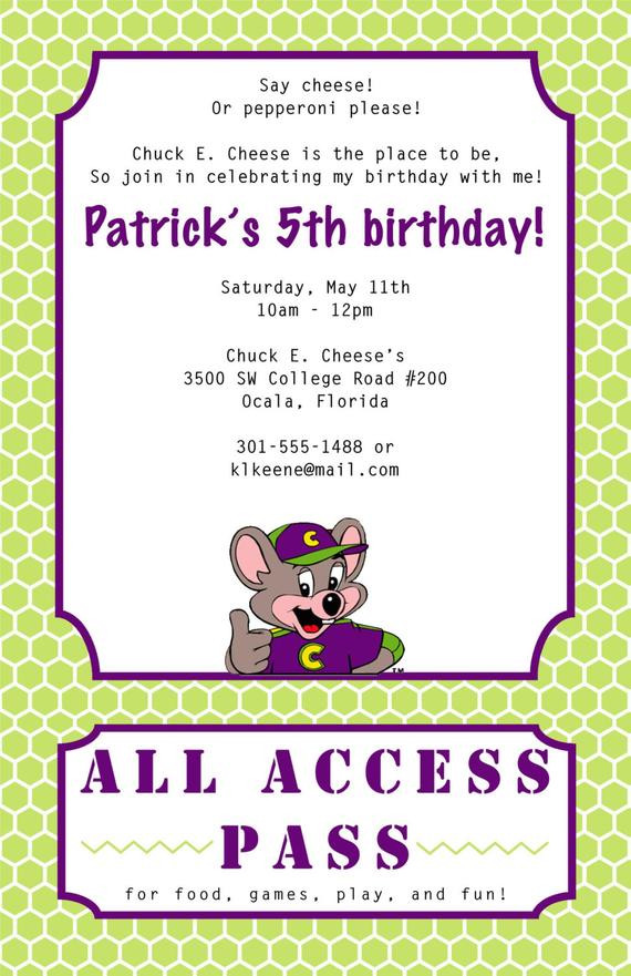 Best ideas about E Birthday Invitations
. Save or Pin Chuck E Cheese Birthday Invitation Now.