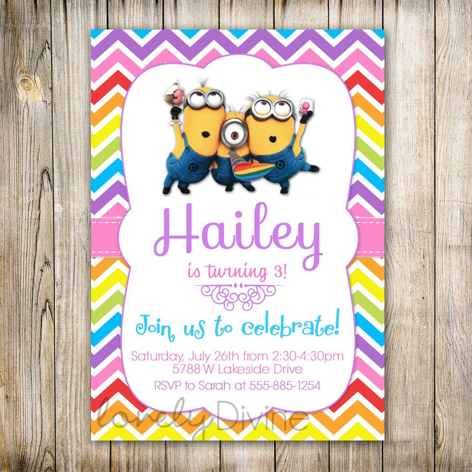 Best ideas about E Vite Birthday Invitations
. Save or Pin Minions Birthday Invitation Minions Invite Minions Movie Now.