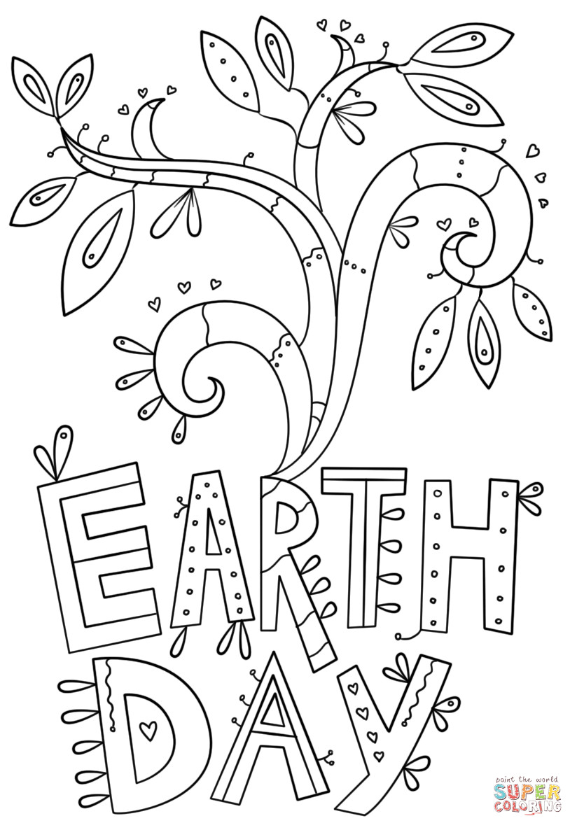 Best ideas about Earth Day Printable Coloring Pages
. Save or Pin Earth Day Doodle coloring page Now.