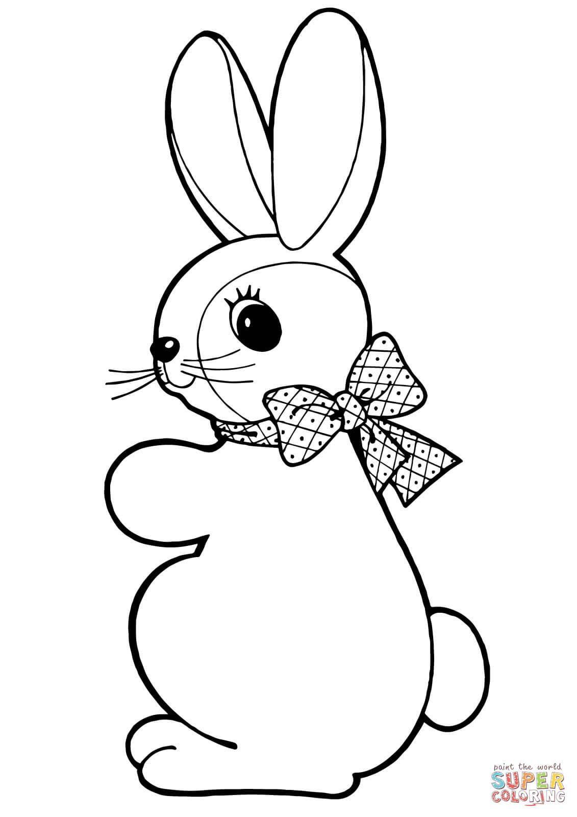 Best ideas about Easter Bunny Printable Coloring Pages
. Save or Pin Cute Easter Bunny coloring page Now.