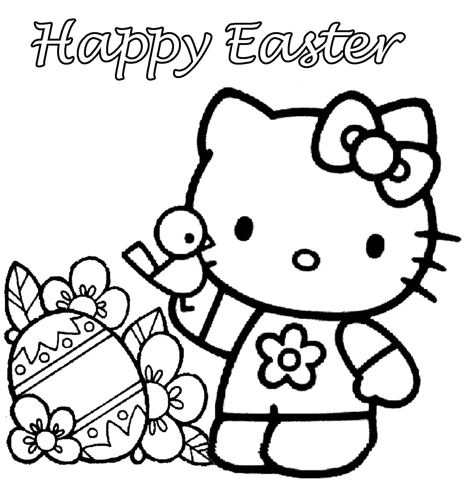 Best ideas about Easter Preschool Coloring Sheets
. Save or Pin Hello Kitty Happy Easter Coloring Pages – Easter Colorings Now.