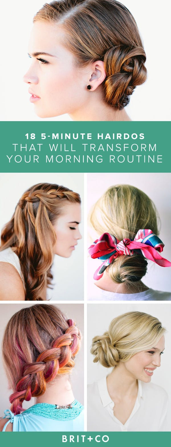 Best ideas about Easy 5 Minute Hairstyles
. Save or Pin 25 5 Minute Hairdos That Will Transform Your Morning Now.