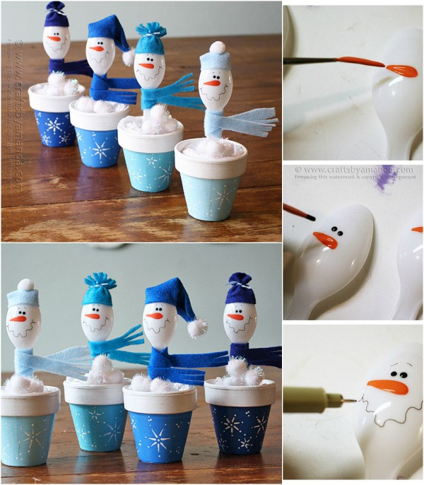 Best ideas about Easy DIY Christmas Crafts
. Save or Pin Cute and Easy Christmas Craft DIY Plastic Spoon Snowmen Now.
