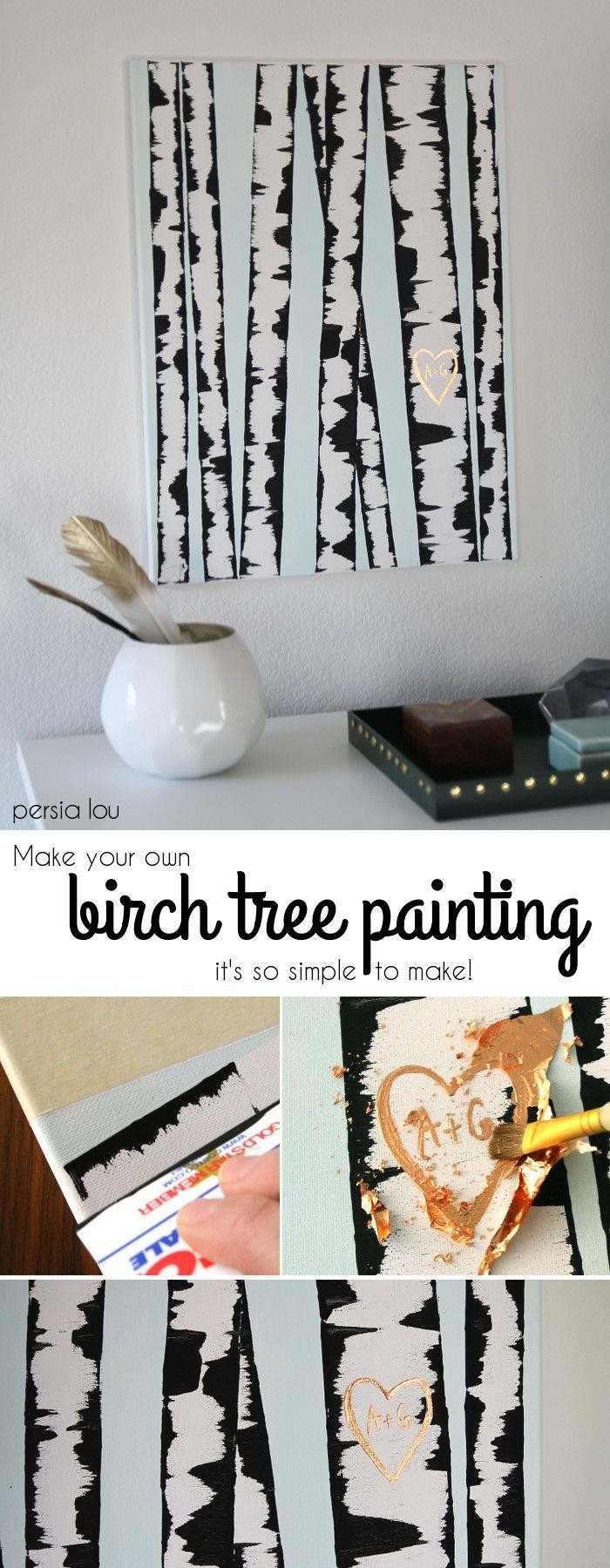 Best ideas about Easy DIY Paintings
. Save or Pin Birch Tree Painting Dump A Day Now.