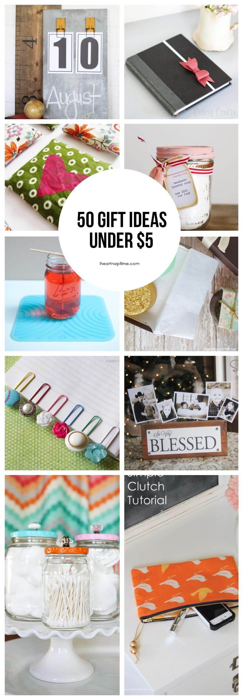 Best ideas about Easy Gift Ideas
. Save or Pin 50 homemade t ideas to make for under $5 I Heart Nap Time Now.