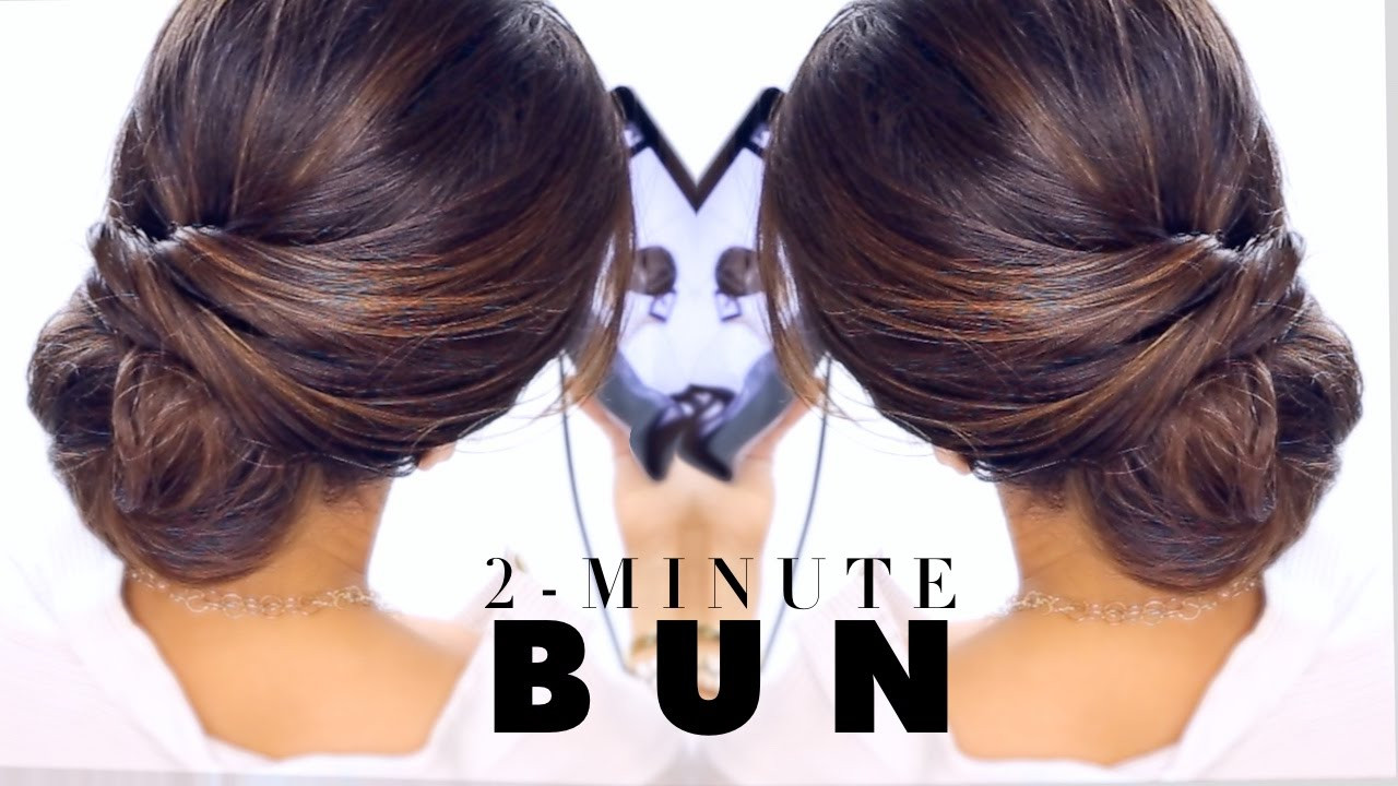 Best ideas about Easy Hairstyle Video
. Save or Pin 2 Minute Elegant BUN Hairstyle ★ EASY Updo Hairstyles Now.