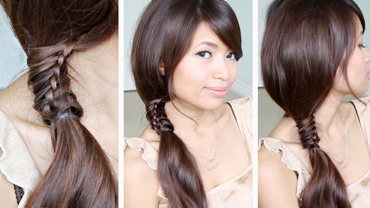 Best ideas about Easy Hairstyle Video
. Save or Pin Chinese Staircase Braid Ponytail Hairstyle for Medium Long Now.