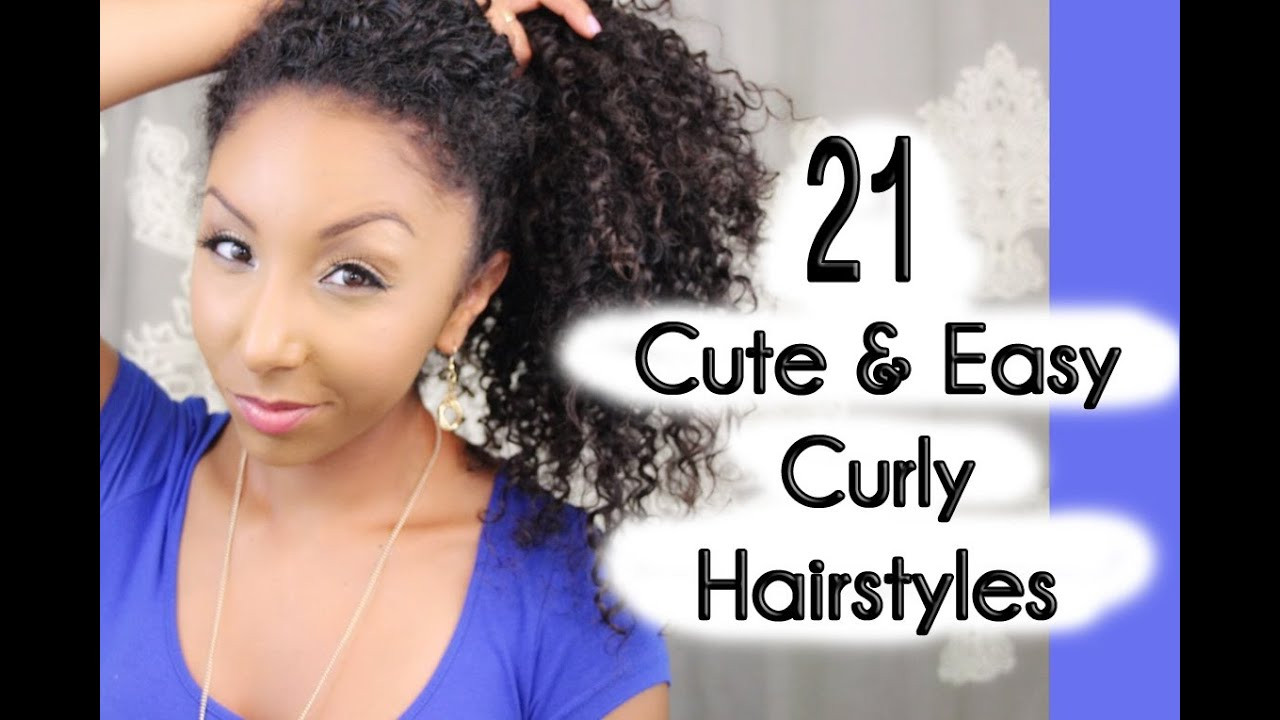 Best ideas about Easy Hairstyles For Frizzy Hair
. Save or Pin 21 Cute and Easy Curly Hairstyles Now.