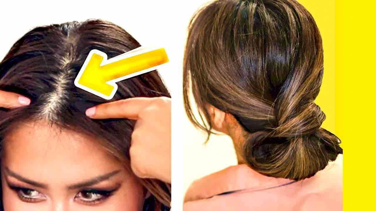 Best ideas about Easy Hairstyles For Thin Hair Step By Step
. Save or Pin 2 MINUTE ELEGANT BUN for THIN HAIR Now.