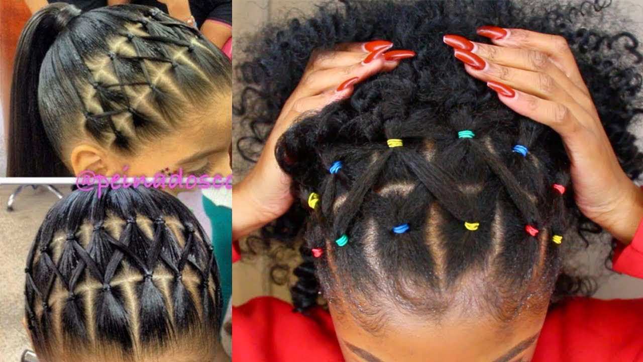 Best ideas about Easy Hairstyles With Rubber Bands
. Save or Pin Pintrest Rainbow Rubber Band Braidless Crochet Half Up Now.