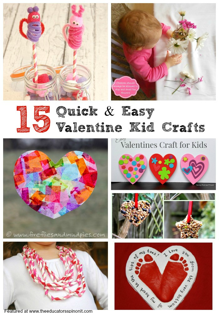 Best ideas about Easy Kid Crafts
. Save or Pin Easy Valentine s Day Crafts for Kids The Educators Spin Now.