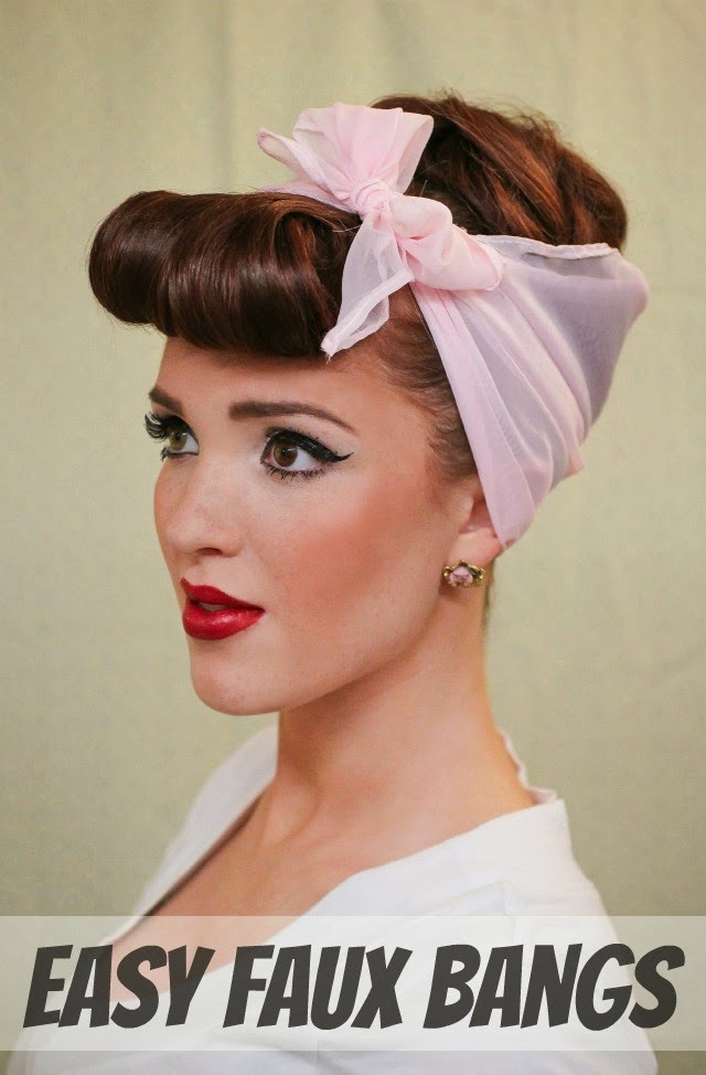 Best ideas about Easy Pinup Hairstyles
. Save or Pin The Freckled Fox Modern Pin up Week 4 Easy Faux Bangs Now.