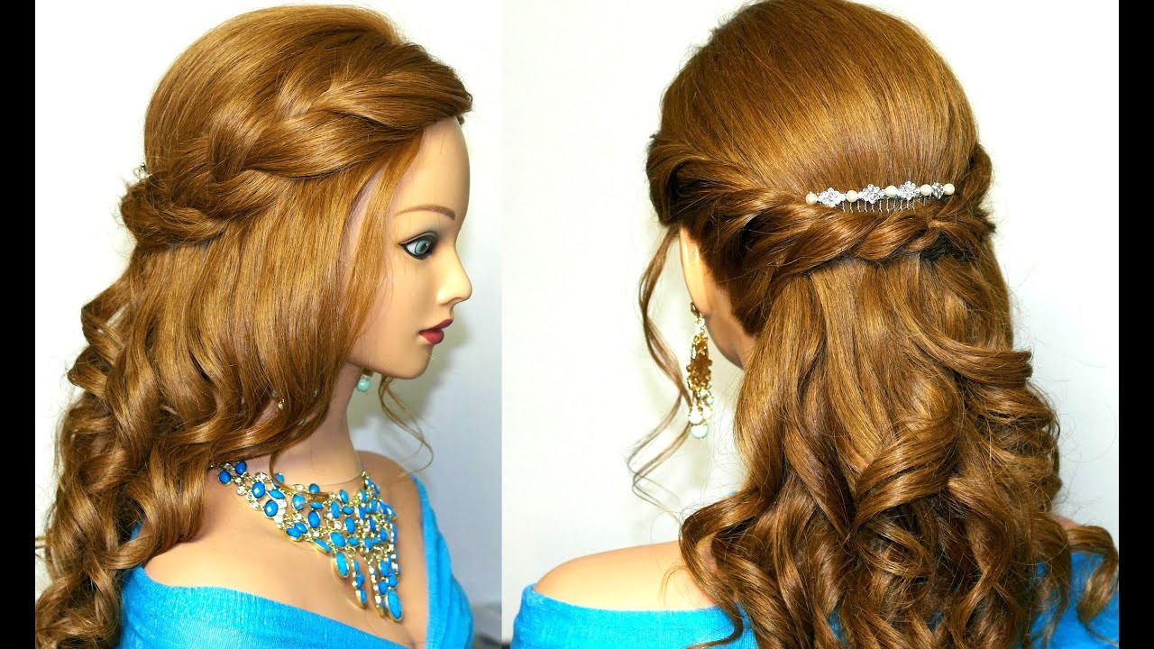 Best ideas about Easy Prom Hairstyles For Medium Hair
. Save or Pin Curly prom hairstyle for medium long hair Tutorial Now.