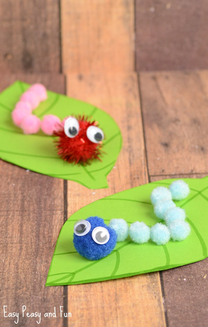 Best ideas about Easy Spring Crafts
. Save or Pin Caterpillar Pom Pom Craft Spring Craft Ideas Easy Now.