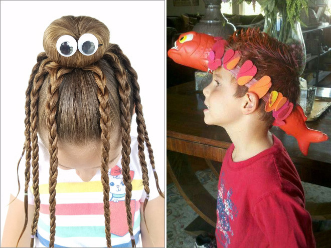 Best ideas about Easy Wacky Hairstyles For School
. Save or Pin The Best Hairdos From “Crazy Hair Day” at Schools Now.