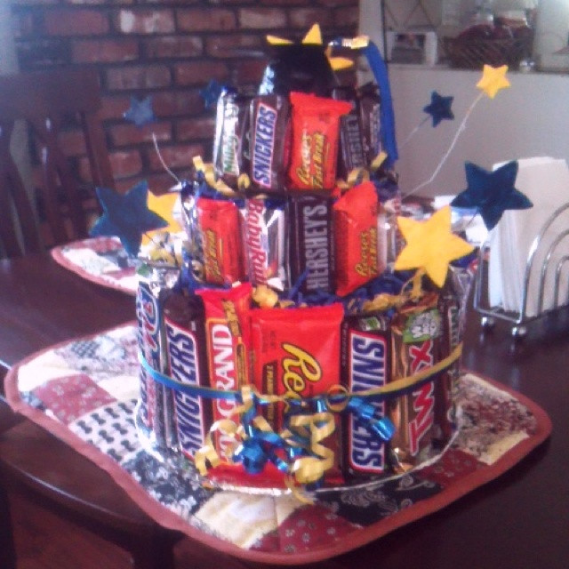 Best ideas about Eighth Grade Graduation Gift Ideas
. Save or Pin Candy bar cake for my nephew s 8th grade graduation Now.