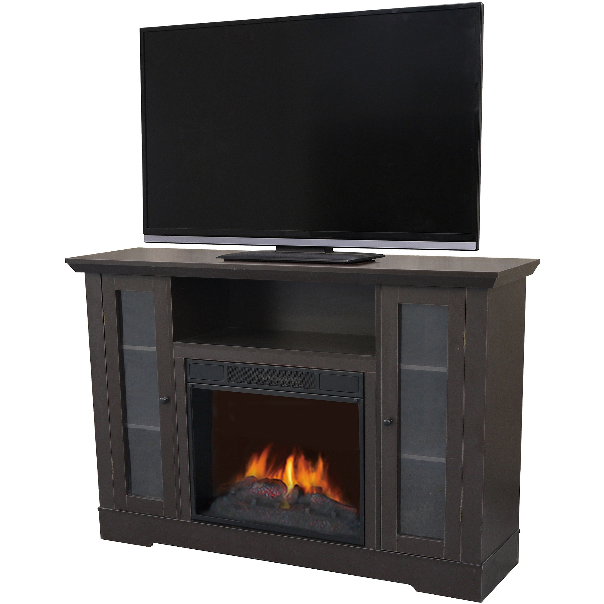 Best ideas about Electric Fireplace Walmart
. Save or Pin Decor Flame Electric Fireplace for TVs up to 60" Chestnut Now.
