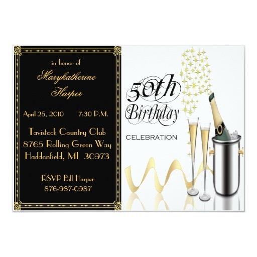 Best ideas about Elegant 50th Birthday Decorations
. Save or Pin Elegant Champagne 50th Birthday Party Invitation Now.