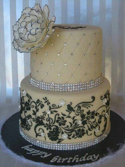 Best ideas about Elegant Birthday Cake
. Save or Pin Elegant Birthday Cake Love the stencil Now.