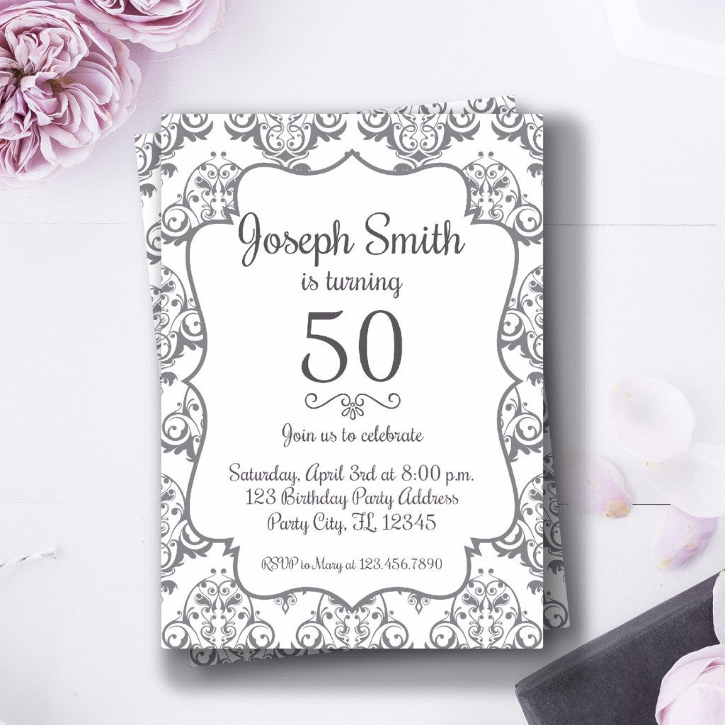 Best ideas about Elegant Birthday Invitations
. Save or Pin 50 Year Old Elegant Birthday Invitation – Bash Designs Now.