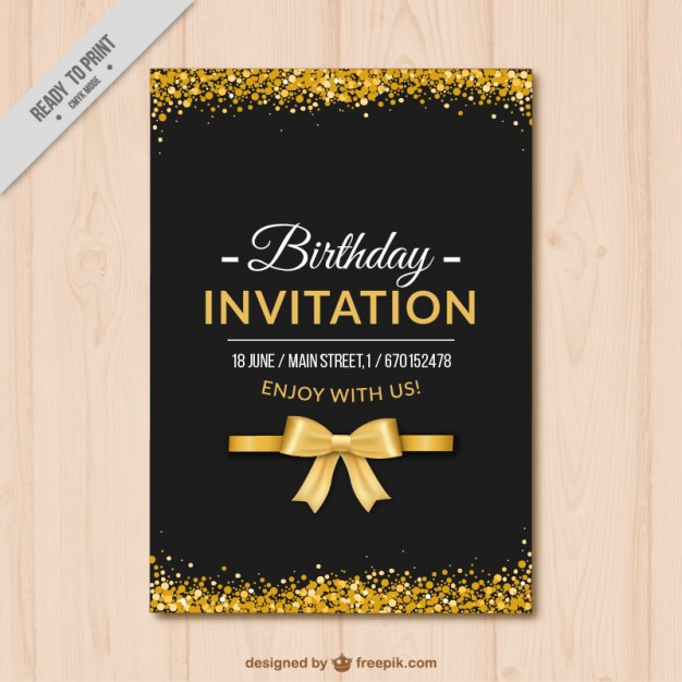 Best ideas about Elegant Birthday Invitations
. Save or Pin Elegant birthday invitation with golden details Vector Now.
