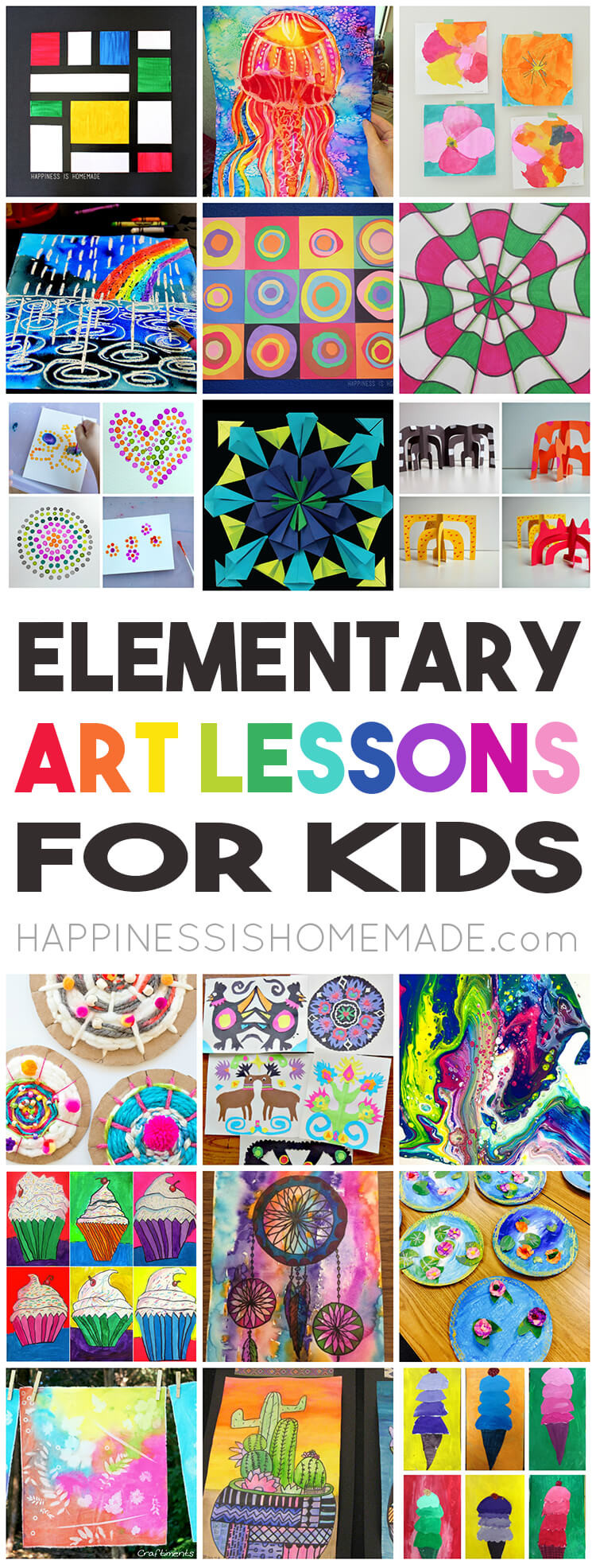 Best ideas about Elementary Art Projects
. Save or Pin 36 Elementary Art Lessons for Kids Happiness is Homemade Now.