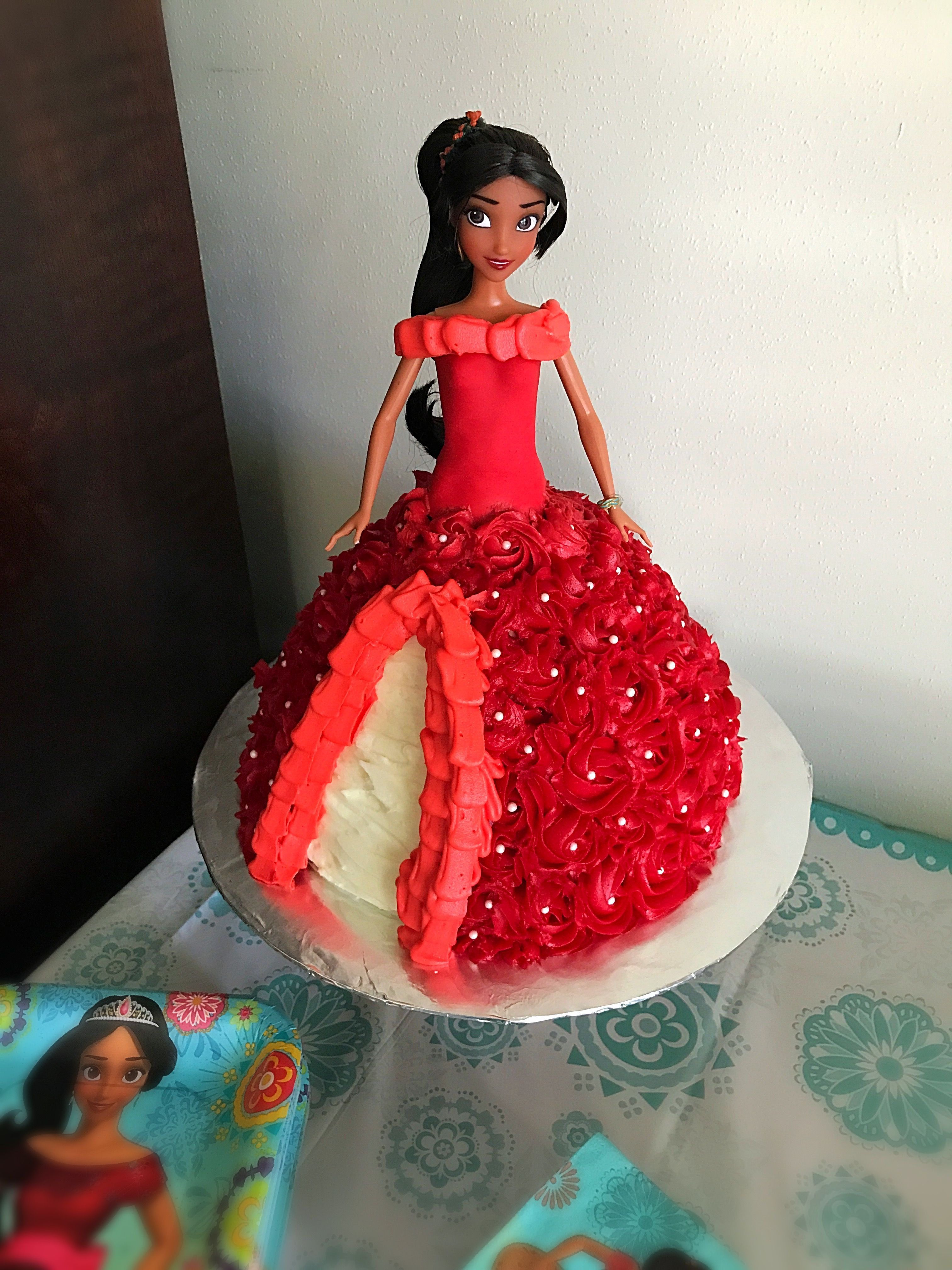 Best ideas about Elena Of Avalor Birthday Cake
. Save or Pin Elena of Avalor doll dress cake I made for my daughters Now.