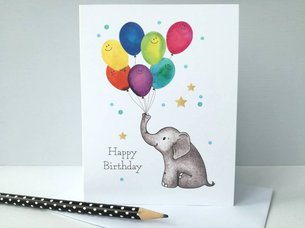 Best ideas about Elephant Birthday Card
. Save or Pin Elephant birthday card Happy birthday Cute elephant and Now.