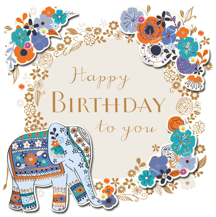 Best ideas about Elephant Birthday Card
. Save or Pin Happy Birthday Elephant Handmade Embellished Greeting Card Now.