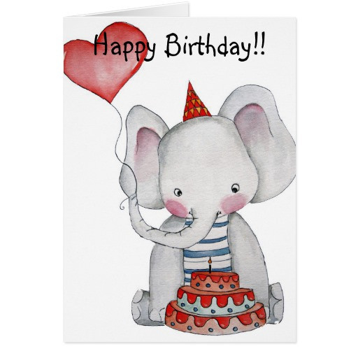 Best ideas about Elephant Birthday Card
. Save or Pin Birthday Elephant Card Now.