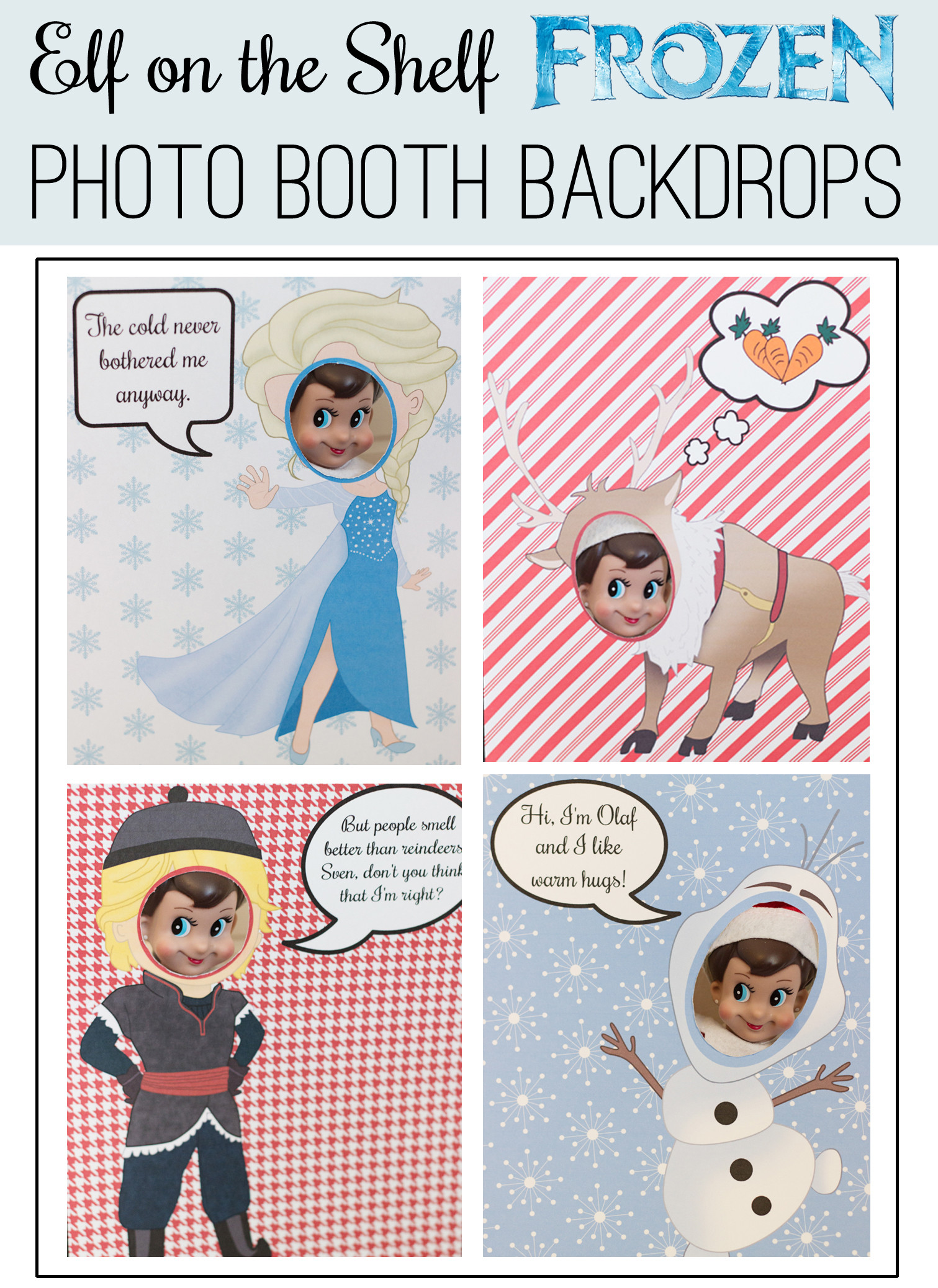 Best ideas about Elf On The Shelf Free DIY Props
. Save or Pin Elf on the Shelf Frozen Shoot Backdrops Now.