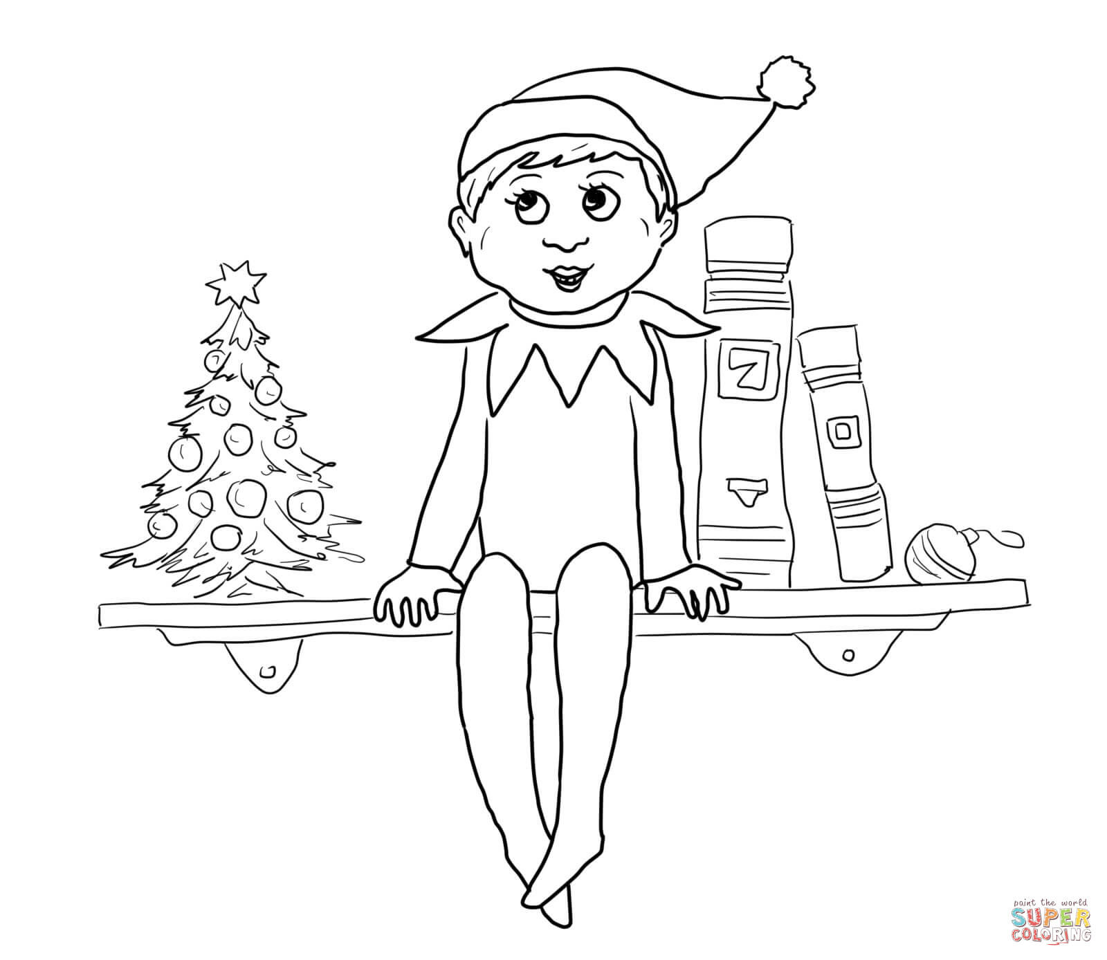 Best ideas about Elf On The Shelf Printable Coloring Pages
. Save or Pin Elf The Shelf To Color Coloring Home Now.