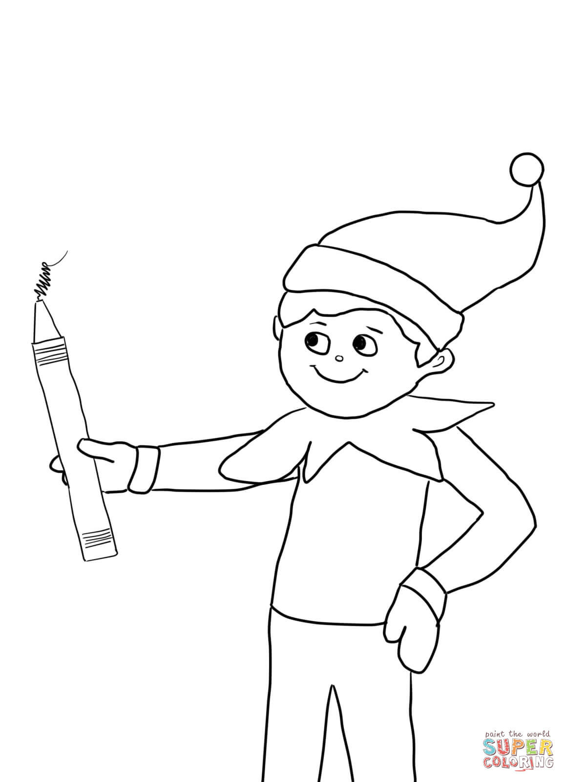 Best ideas about Elf On The Shelf Printable Coloring Pages
. Save or Pin Elf on the Shelf with Pencil coloring page Now.