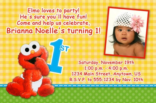 Best ideas about Elmo 1st Birthday Invitations
. Save or Pin Custom Birthday Invitation Baby Elmo 1st Birthday Now.