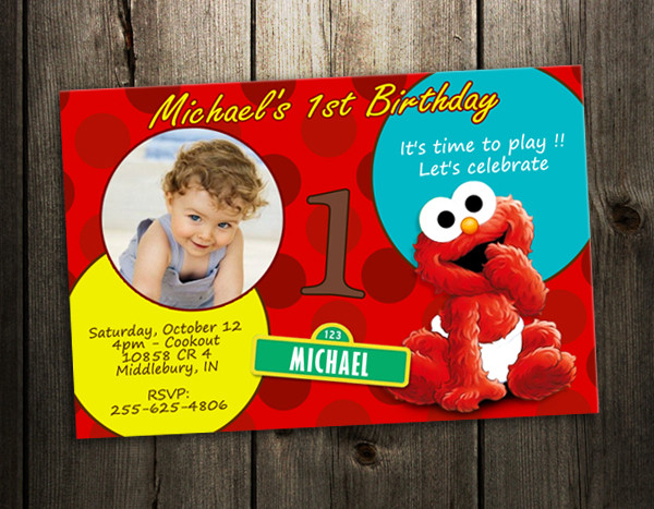 Best ideas about Elmo 1st Birthday Invitations
. Save or Pin ELMO SESAME STREET PARTY INVITATION BIRTHDAY CARD BABY Now.