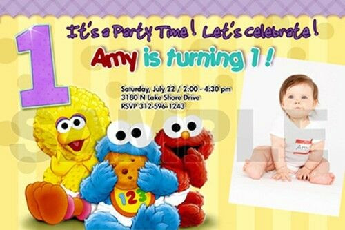 Best ideas about Elmo 1st Birthday Invitations
. Save or Pin ELMO SESAME STREET BIRTHDAY PARTY INVITATION PHOTO 1ST Now.