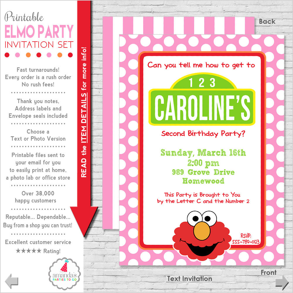 Best ideas about Elmo Birthday Invitations
. Save or Pin Elmo Invitation Elmo Birthday Invitation Girl Elmo Party Now.