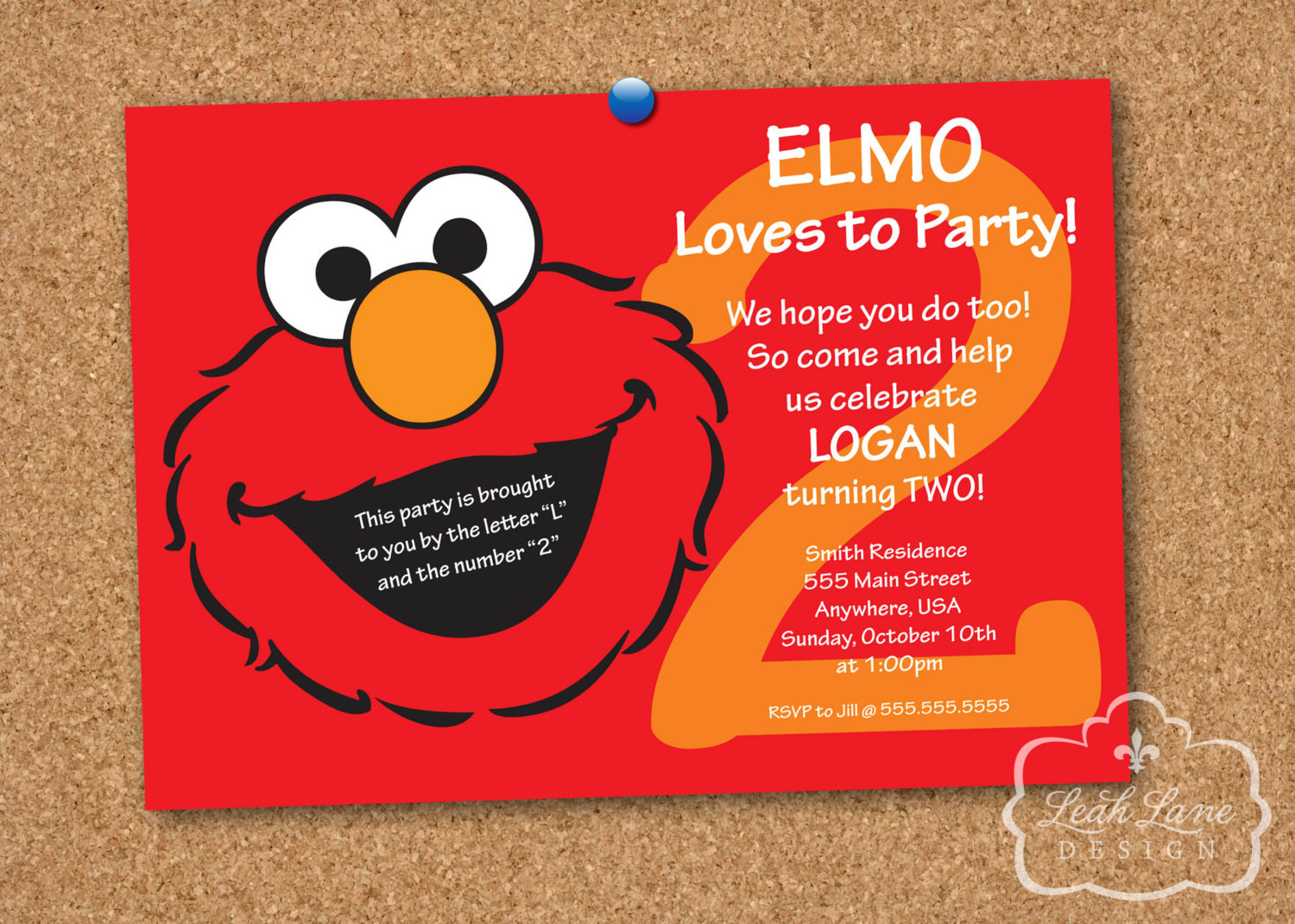 Best ideas about Elmo Birthday Invitations
. Save or Pin Elmo Sesame Street Birthday Party Personalized Printable Now.