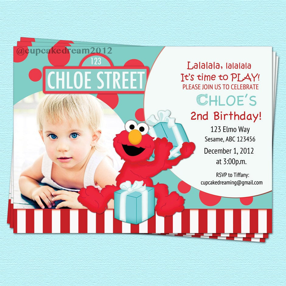 Best ideas about Elmo Birthday Party Invitations
. Save or Pin Elmo Birthday Invitations Sesame Street Inspired by Now.