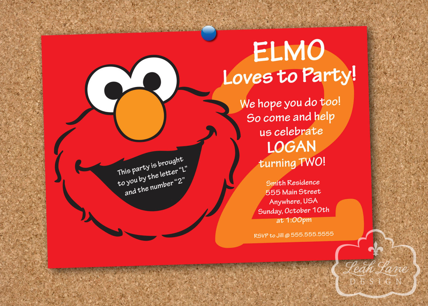 Best ideas about Elmo Birthday Party Invitations
. Save or Pin Elmo Sesame Street Birthday Party Personalized Printable Now.