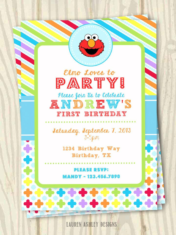 Best ideas about Elmo Birthday Party Invitations
. Save or Pin ELMO Theme Birthday Party Invitation 5x7 Now.
