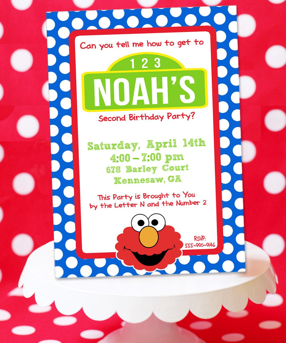 Best ideas about Elmo Birthday Party Invitations
. Save or Pin Elmo Birthday Invitation Sesame Street by AmandasPartiesToGo Now.
