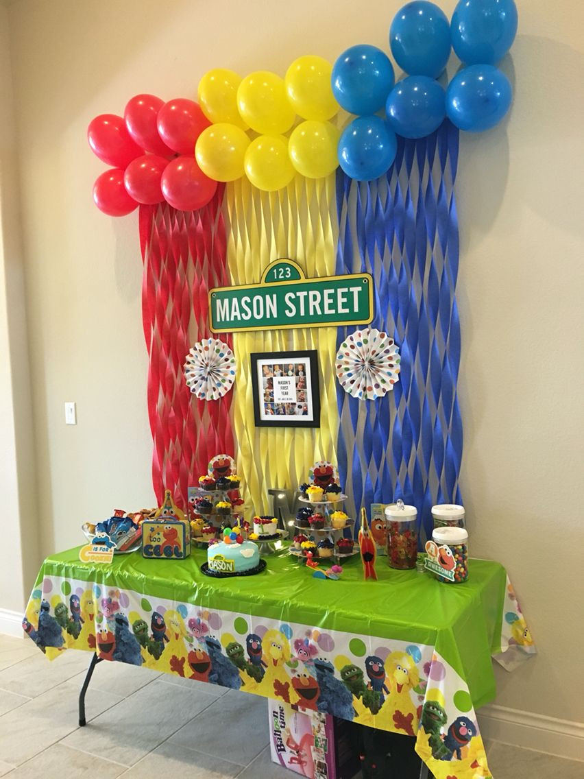Best ideas about Elmo Decorations For 1st Birthday
. Save or Pin Sesame Street first birthday party elmo sesamestreet Now.