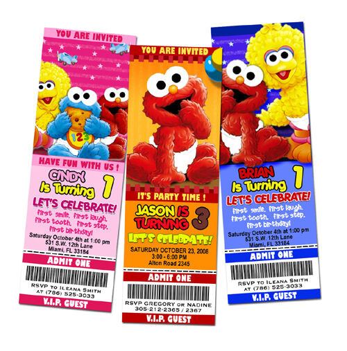 Best ideas about Elmo Invitations 1st Birthday
. Save or Pin ELMO SESAME STREET BIRTHDAY PARTY INVITATION TICKET 1ST Now.