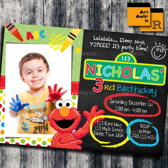 Best ideas about Elmo Invitations 1st Birthday
. Save or Pin Elmo Invitation Elmo Birthday Invitation Art Party Now.
