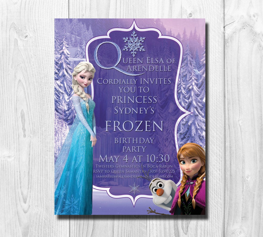 Best ideas about Elsa Birthday Invitations
. Save or Pin Frozen Birthday Invitation Queen Elsa Princess Anna Olaf Now.