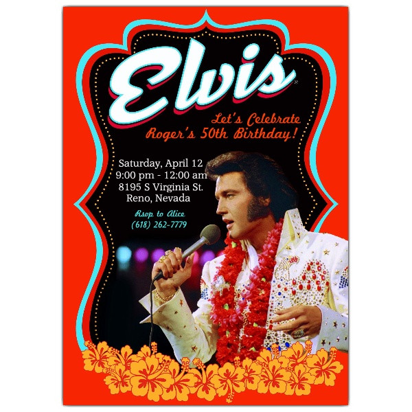 Best ideas about Elvis Birthday Card
. Save or Pin Elvis Poster Birthday Invitations Now.