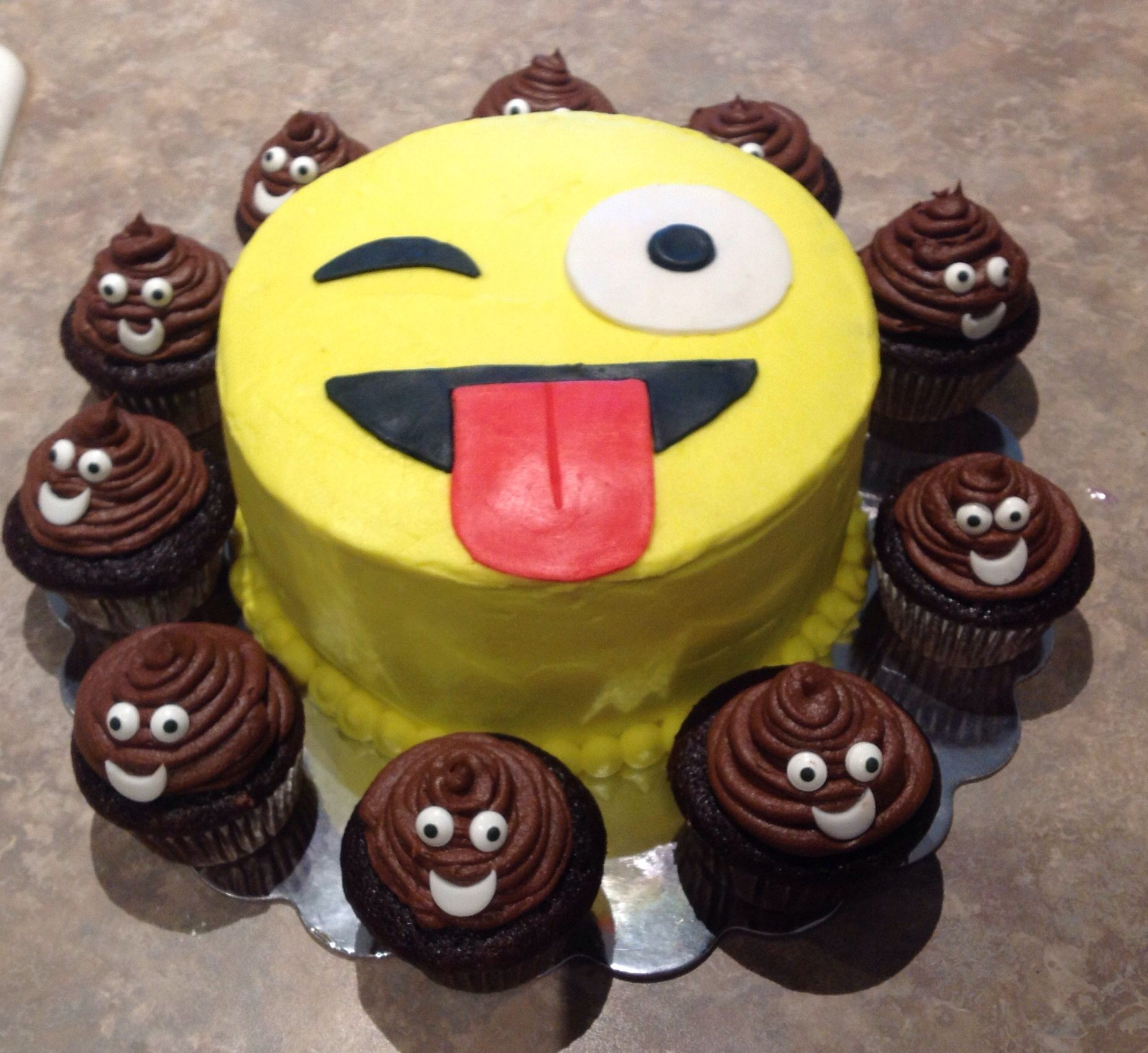 Best ideas about Emoji Birthday Cake Ideas
. Save or Pin Emoji birthday cake w emoji poop cupcakes Now.